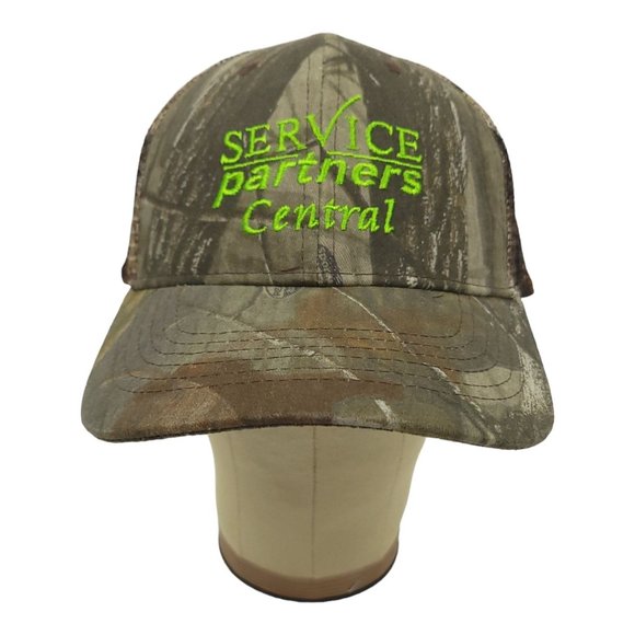 Service Partners Central Realtree Mesh Strapback Cap Trucker Owens Corning Hat - Picture 7 of 12